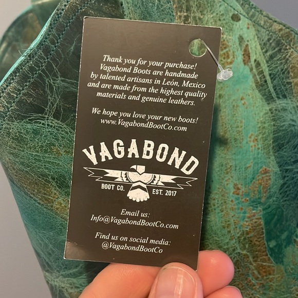 Vegabond Boot Co. The Kingman Turquoise Snip Toe Boot - Picture 17 of 17